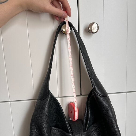 Vintage Dooney and Bourke Pebbled Leather Lock Annalisa Hobo - Picture 8 of 15